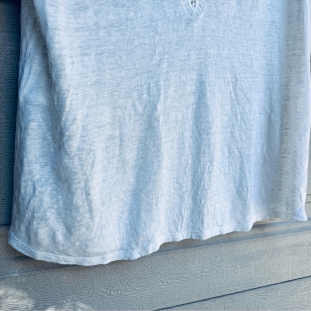 Sézane Miranda Ecru Linen Lace Trimmed top - Picture 4 of 7